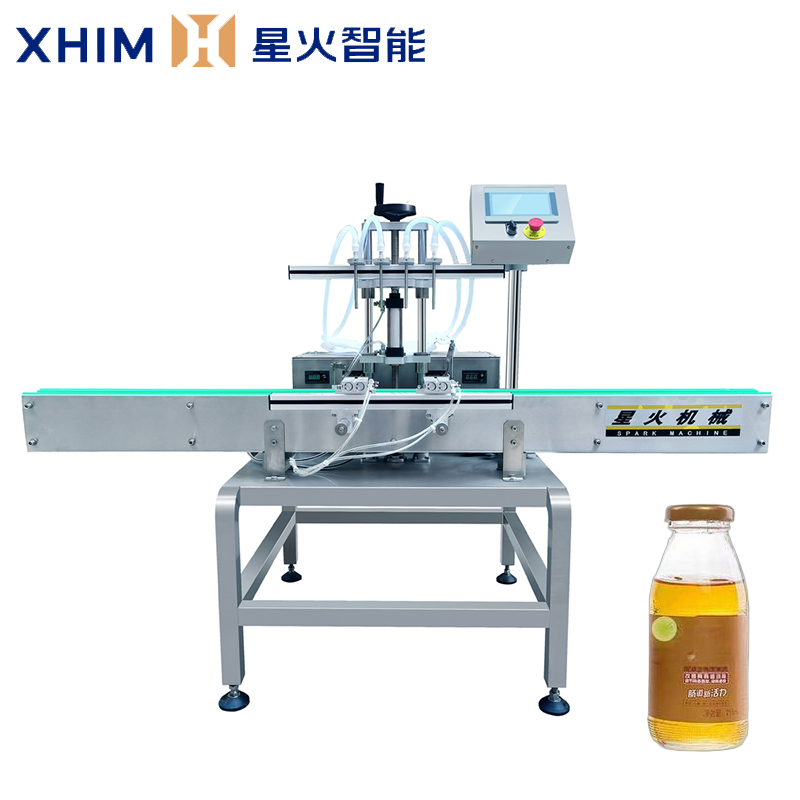 全自动四头齿轮泵灌装机-小型液体灌装